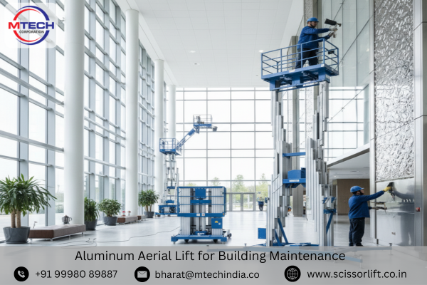 Aluminum Aerial Lift for Building Maintenance