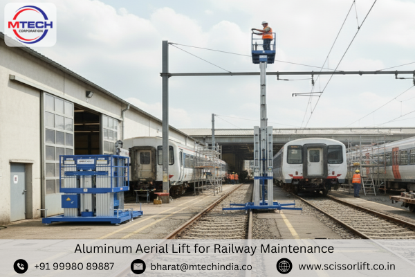 Aluminum Aerial Lift for Railway Maintenance