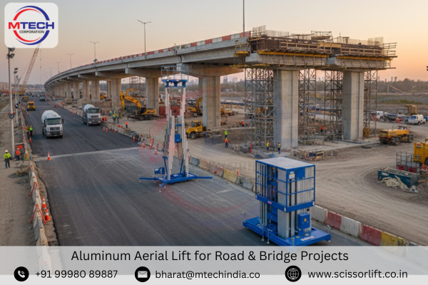 Aluminum Aerial Lift for Road & Bridge Projects