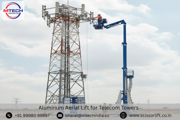 Aluminum Aerial Lift for Telecom Towers