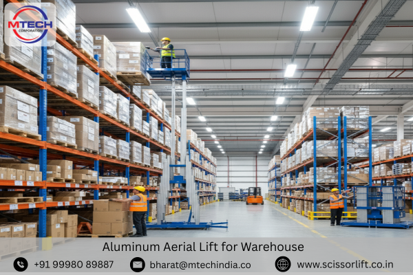 Aluminum Aerial Lift for Warehouse